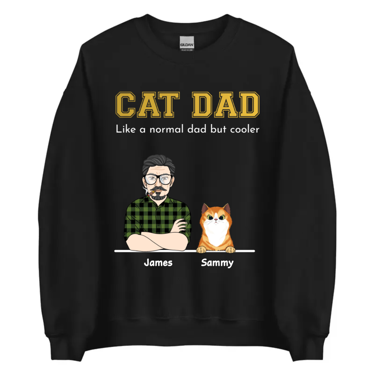 PersonalisedCatDadSweatshirt001