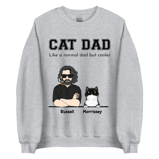 PersonalisedCatDadSweatshirtGift002