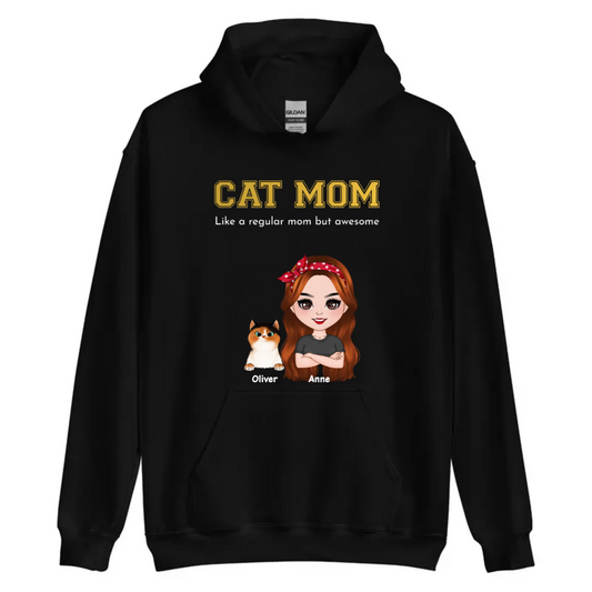 PersonalisedCatMomHoodie001