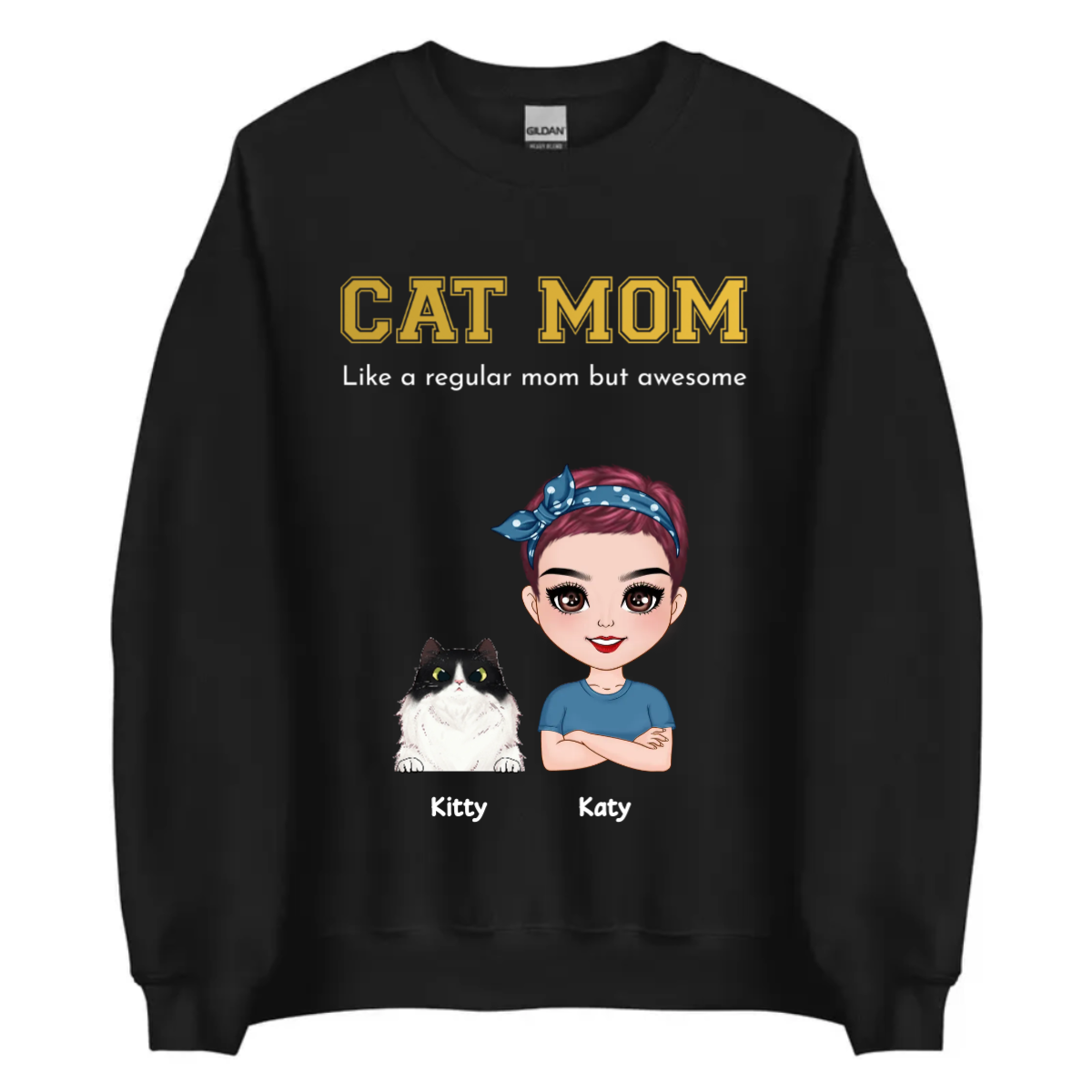 PersonalisedCatMomSweatshirt001