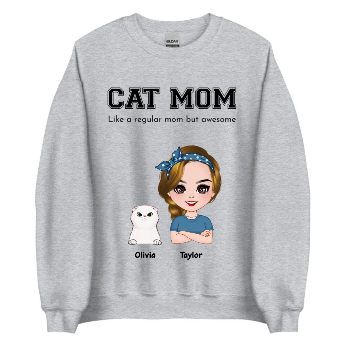 PersonalisedCatMomSweatshirtGift003