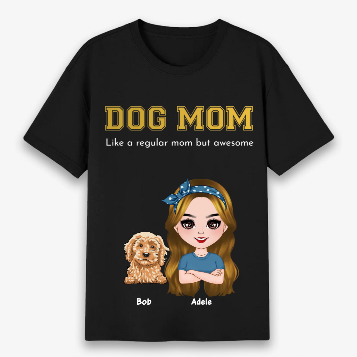 PersonalisedDogMomT shirt001