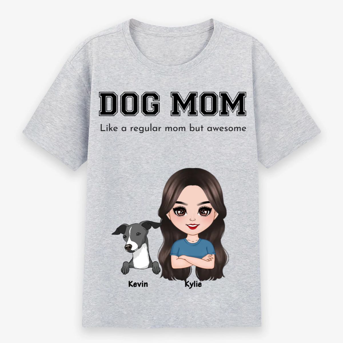 PersonalisedDogMomT shirtGift001